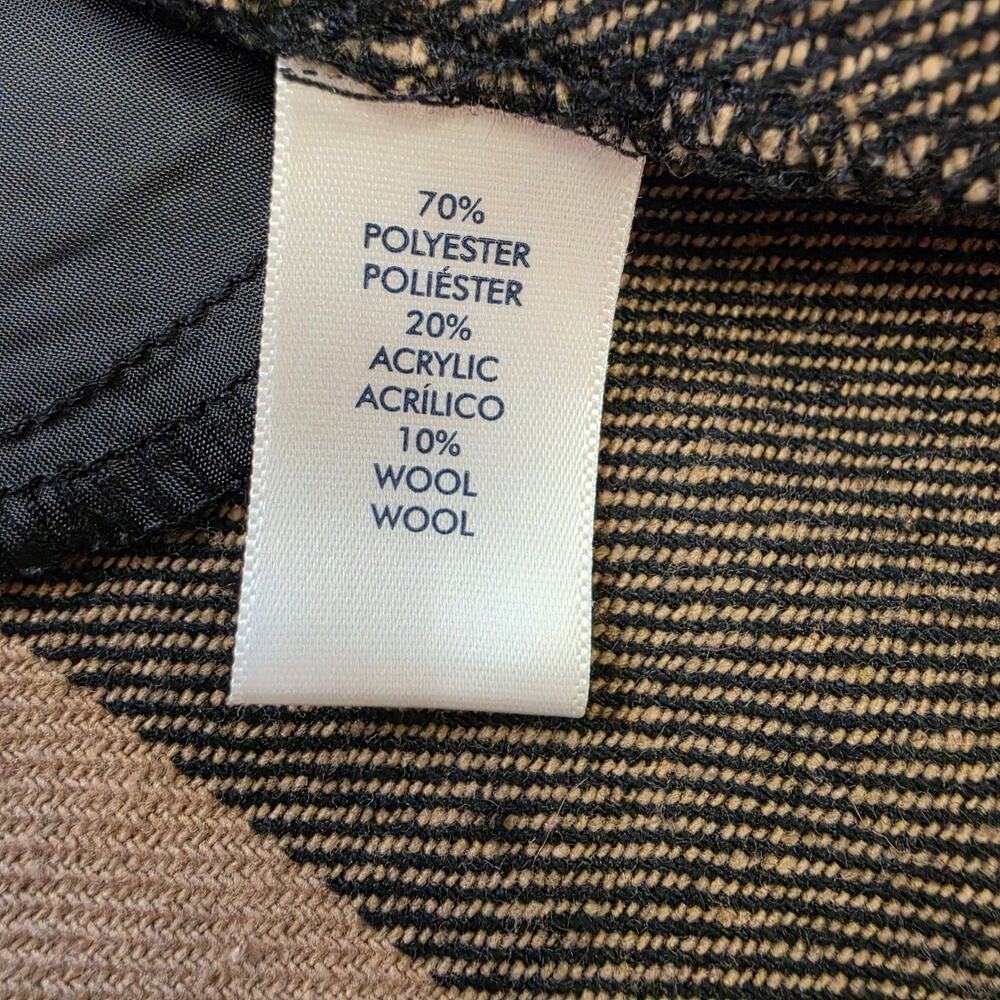 BKE Women's Buffalo Check Open-front Vest Faux Leather Trim Preppy Size XL - Picture 6 of 8